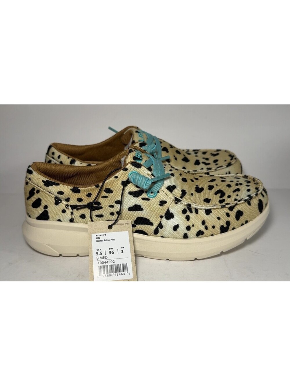 Ariat Hilo Women's Shoes Size 5.5 M Washed Animal Print Slip On 10044592